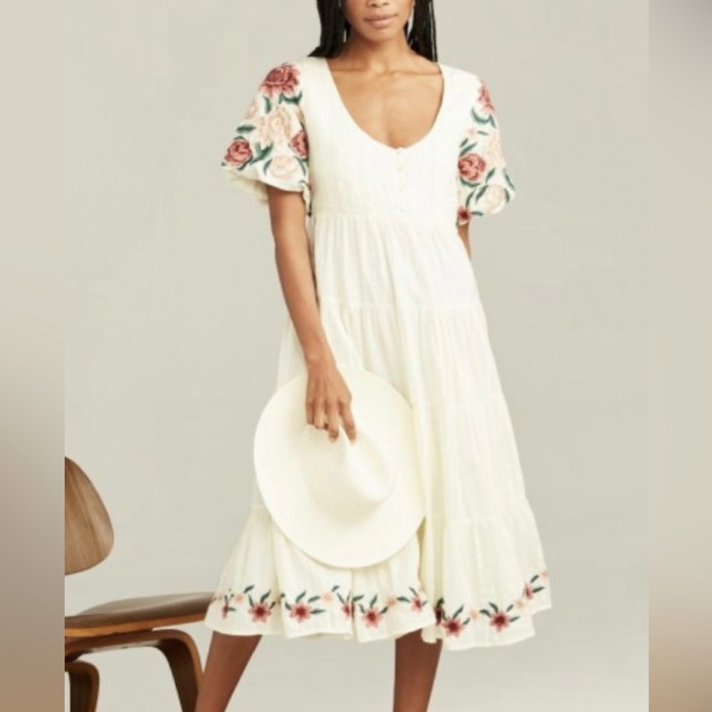 Roller Rabbit Embroidery Dress, Size Medium - Picture 3 of 8